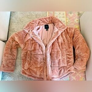 Forever 21 Plush Pink Puffer Jacket
